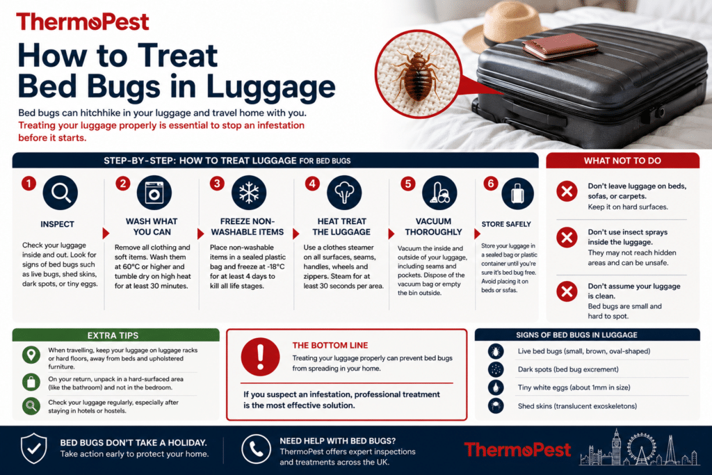 how to treat bed bugs in luggage