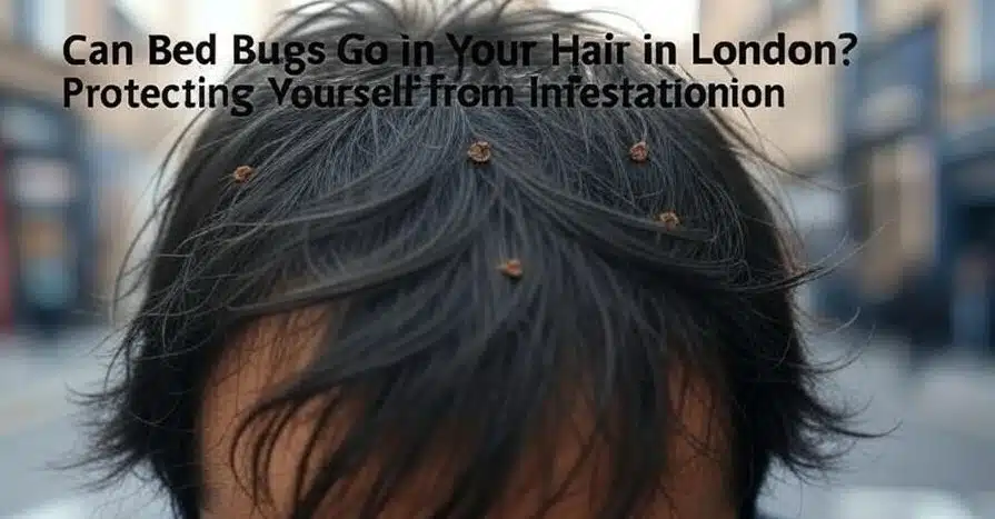 draw image in ratio 16:10 from given text Can Bed Bugs Go in Your Hair in London? Protecting Yourself from Infestations