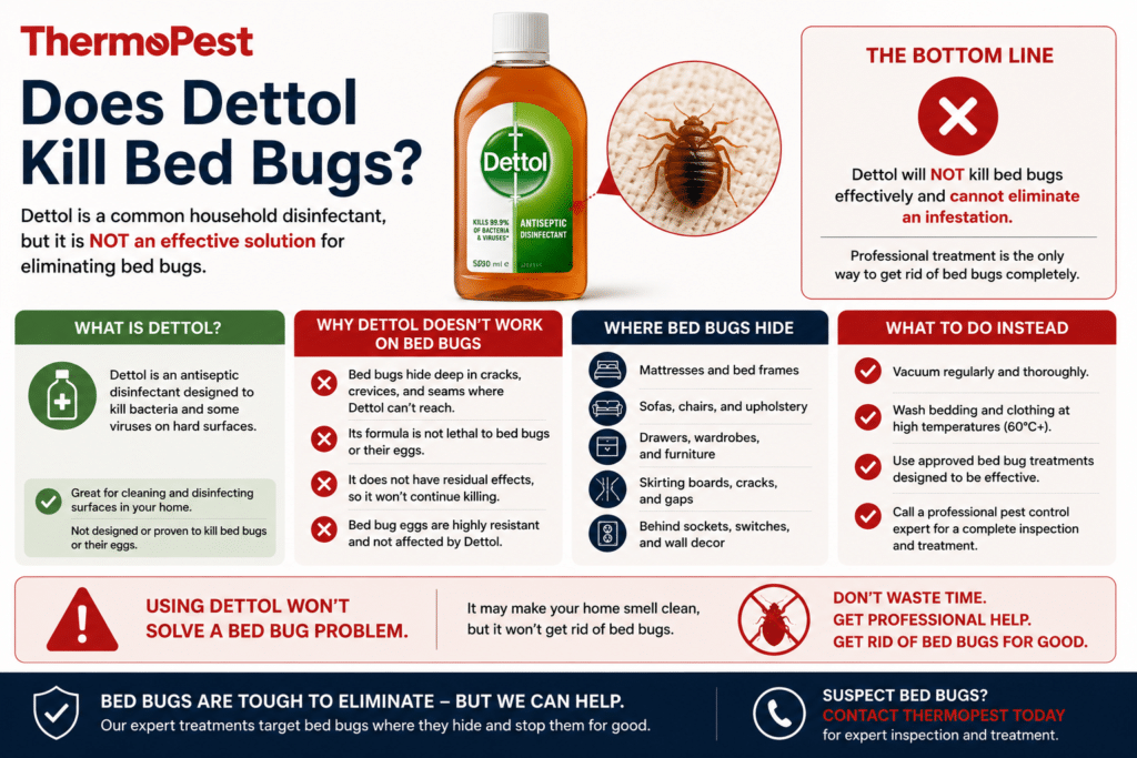 Does Dettol Kill Bed Bugs? A thermoPest guide on how to kill bed bugs