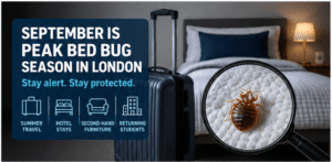 September is peak bed bug season in London in 2026