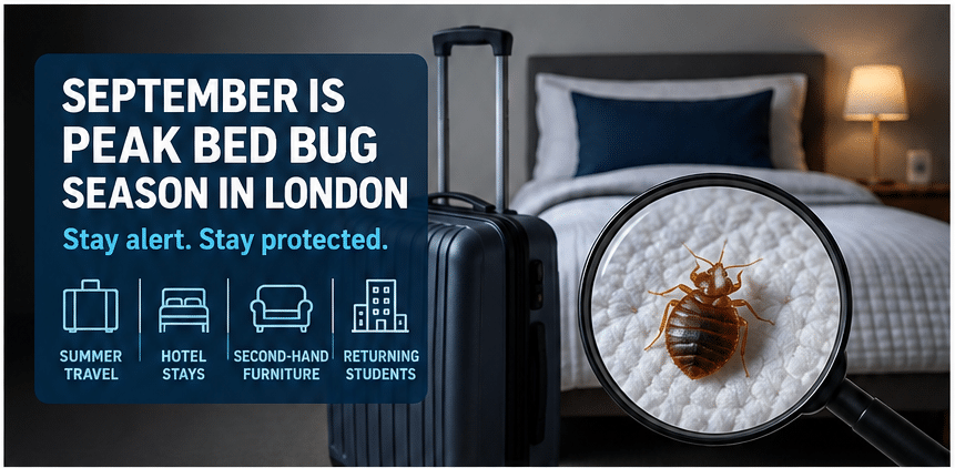 September is peak bed bug season in London in 2026